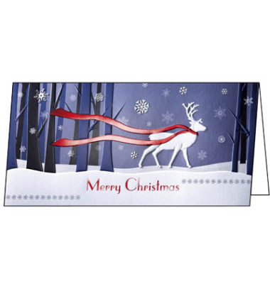 Weihnachtskarten Winter`s Eve Din Lang inkl. weißen Umschlägen DS017
